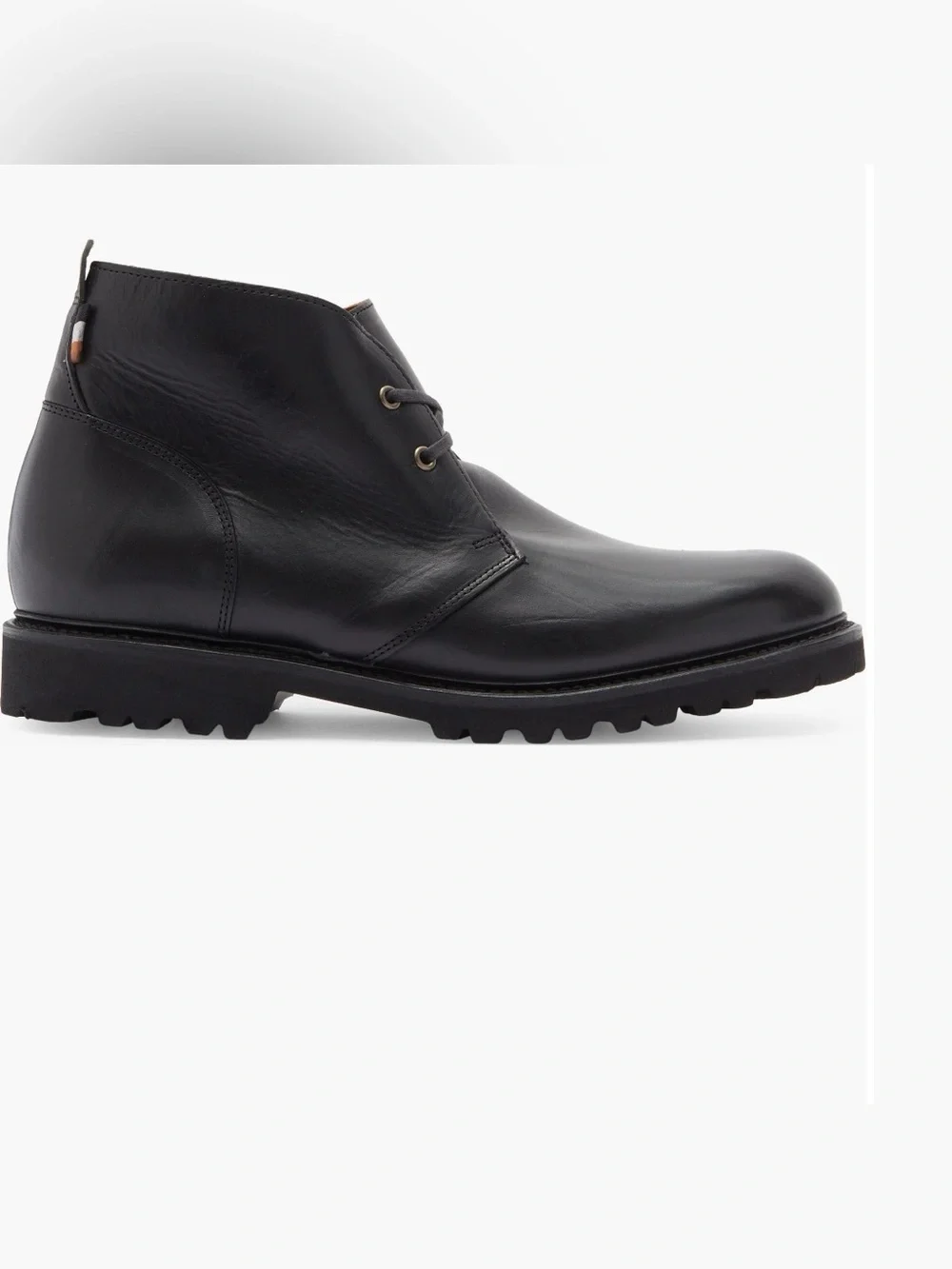 Men's Black Leather Chukka Boot - Classic Lace-Up Comfort